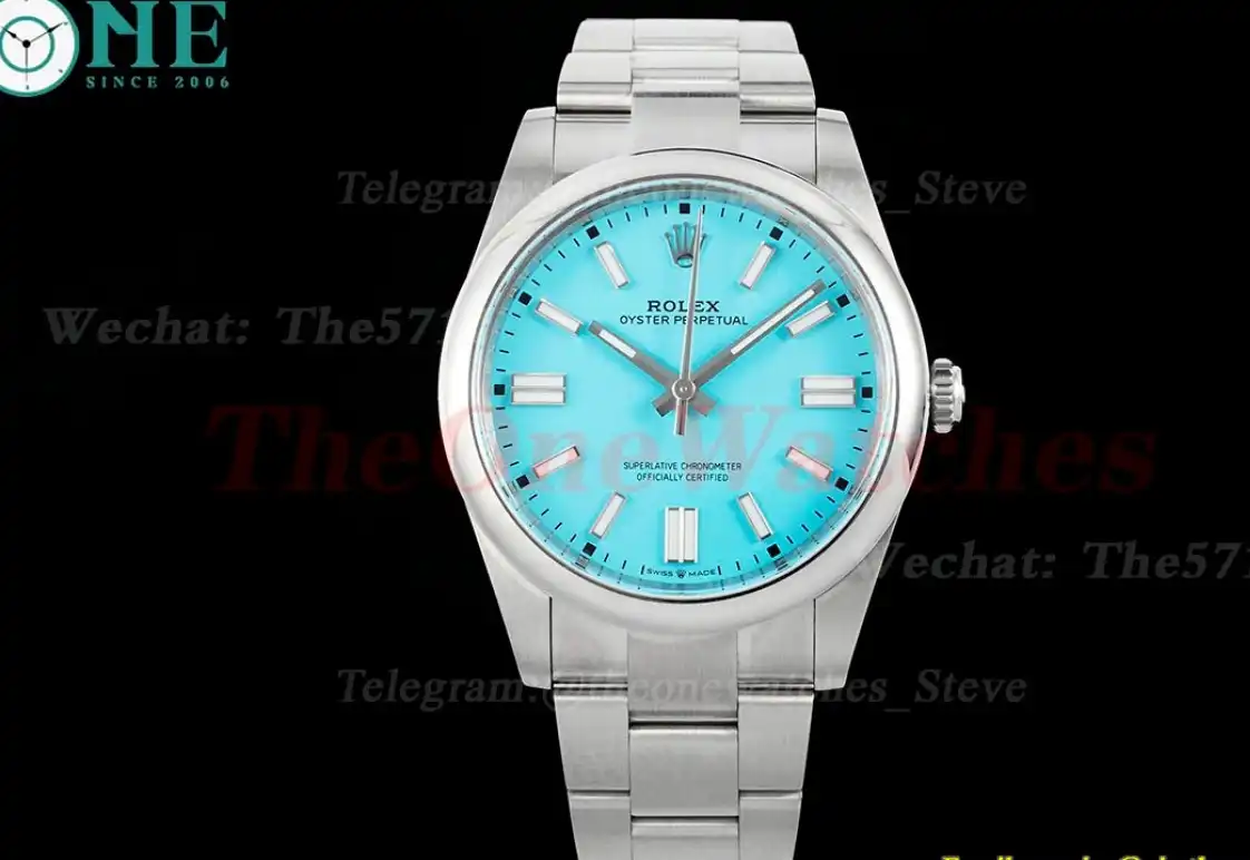 Oyster Perpetual 124300 41mm SS SS Tiffany Blue Dial Clean VR3230