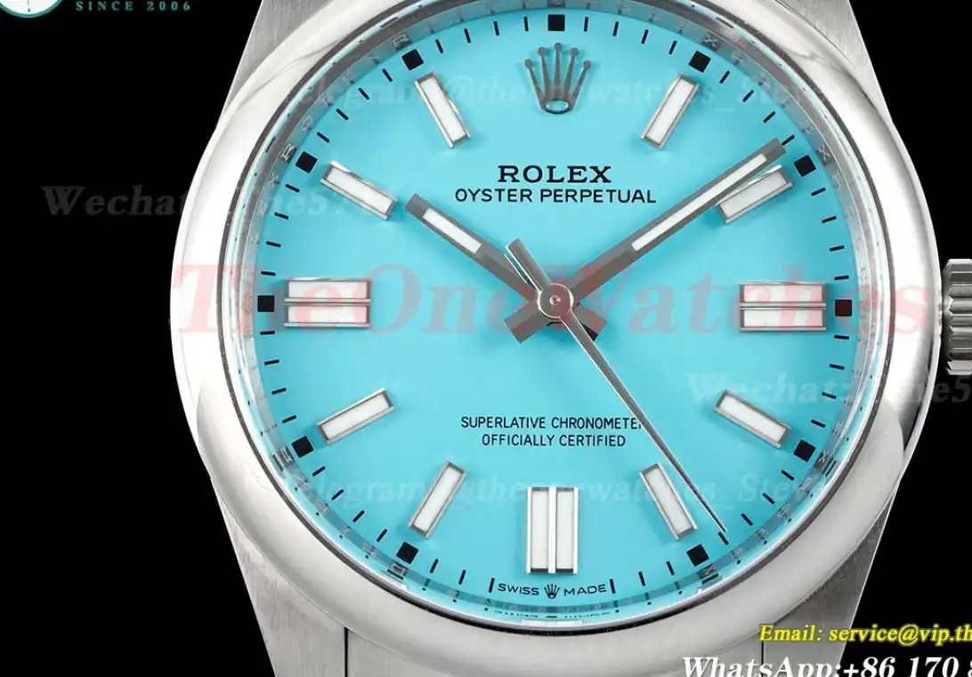 Oyster Perpetual 124300 41mm SS SS Tiffany Blue Dial Clean VR3230