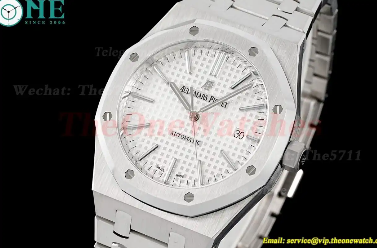 Royal Oak 15400 SS SS White Stk APSF SA3120 Super Clone