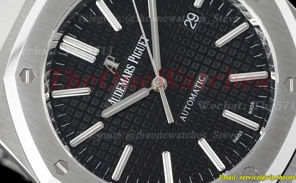 Royal Oak 15400 SS SS Black Stk APSF SA3120 Super Clone