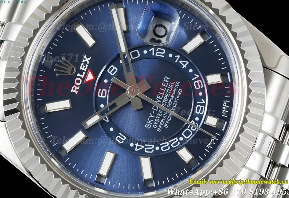 SkyDweller 326934 42mm Jubilee SS SS  Blue Stk FNF A9001