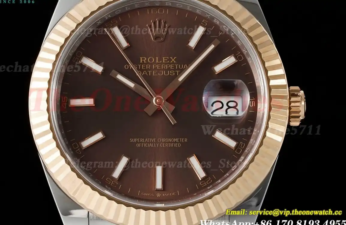 Datejust 126331 41mm Jub RG SS Brown Stk Clean SH3235