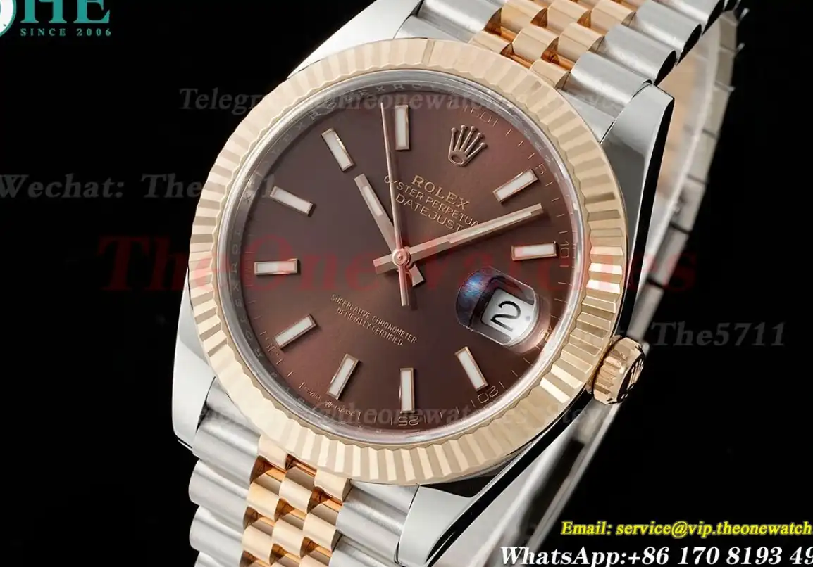 Datejust 126331 41mm Jub RG SS Brown Stk Clean SH3235