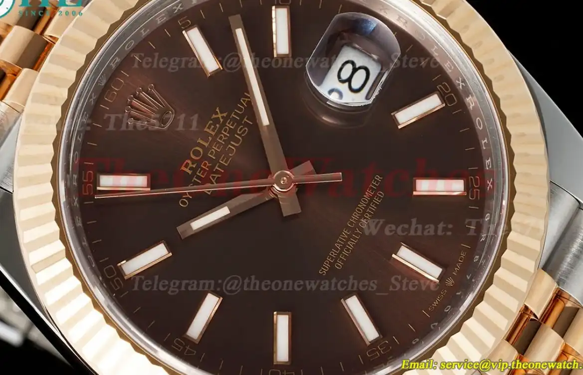 Datejust 126331 41mm Jub RG SS Brown Stk Clean SH3235