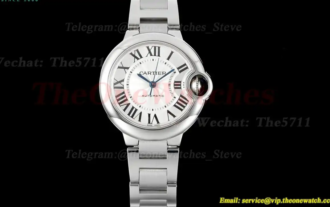 Ballon Bleu De Cartier Unisex 36mm SS SS White Dial V6F A076