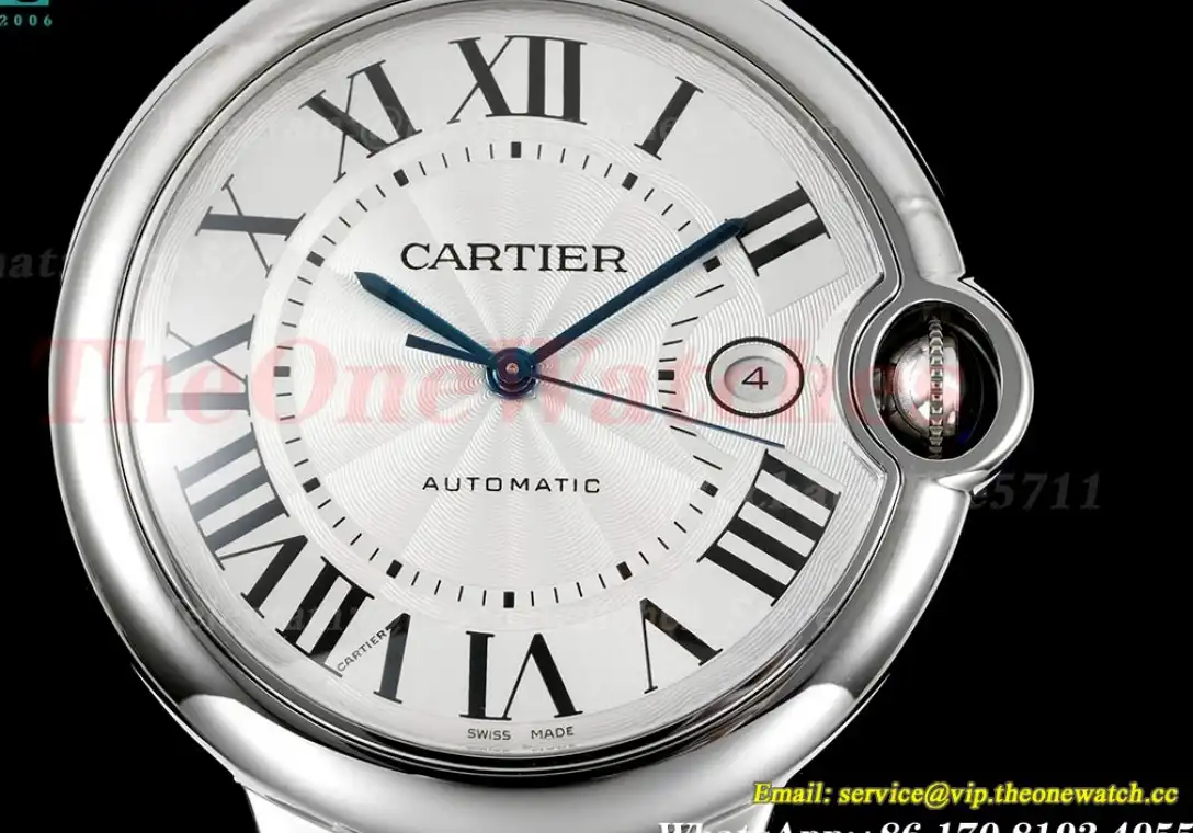 Ballon Bleu De Cartier 42mm White Textured Dial SS SS V6F V8 A2824