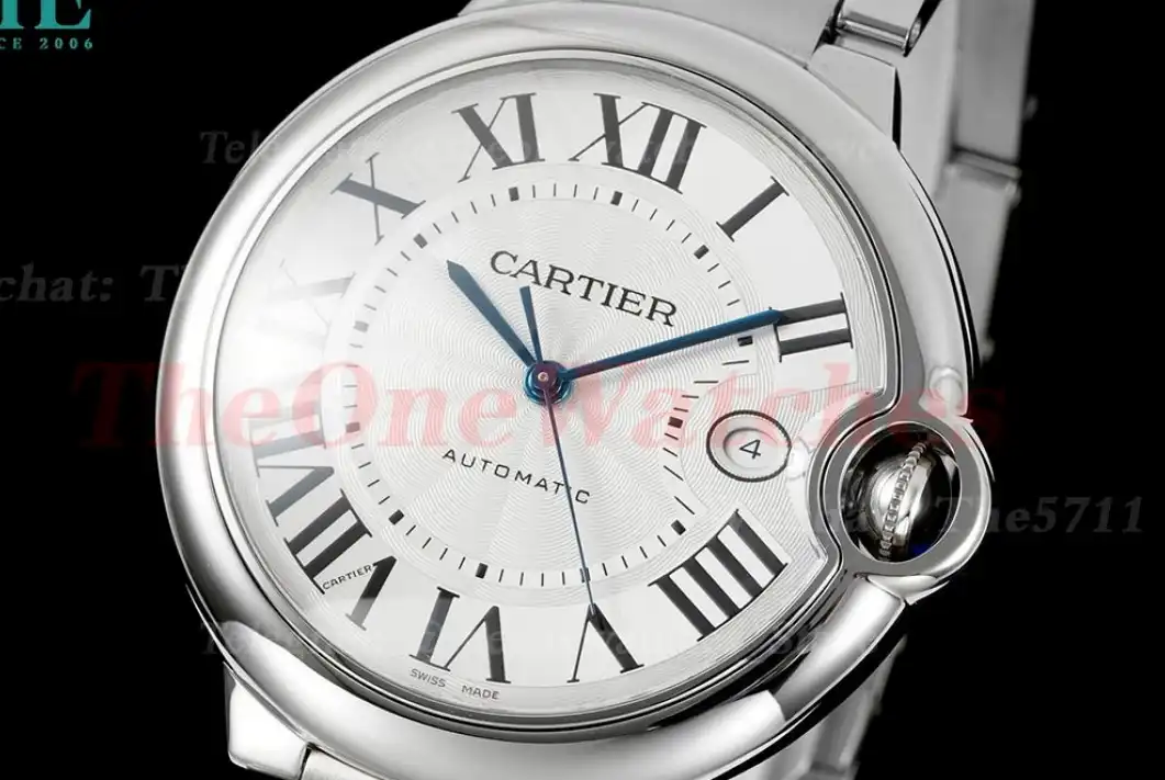 Ballon Bleu De Cartier 42mm White Textured Dial SS SS V6F V8 A2824