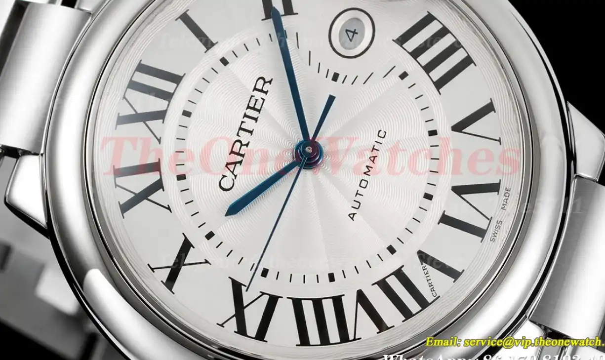 Ballon Bleu De Cartier 42mm White Textured Dial SS SS V6F V8 A2824