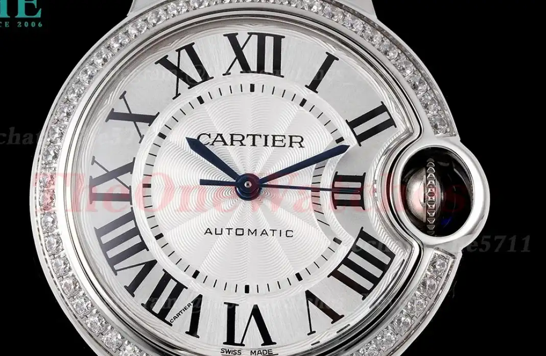 Ballon Bleu De Cartier 33mm Dia SS SS White Dial AF NH05