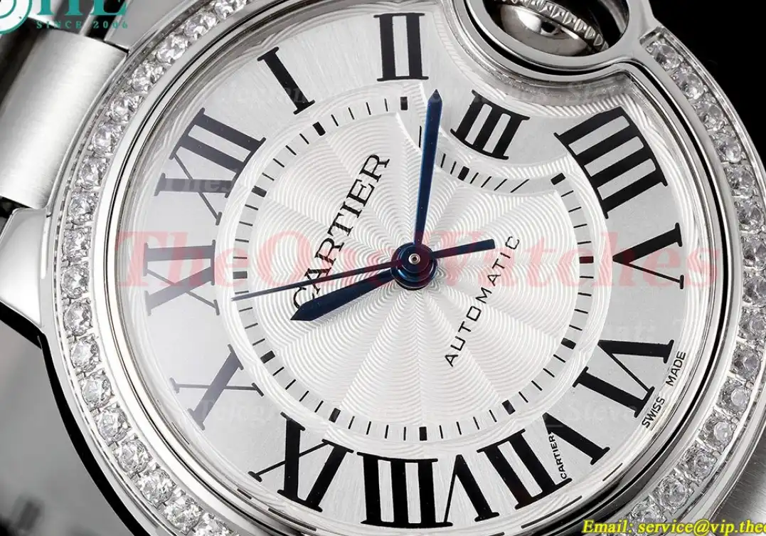 Ballon Bleu De Cartier 33mm Dia SS SS White Dial AF NH05