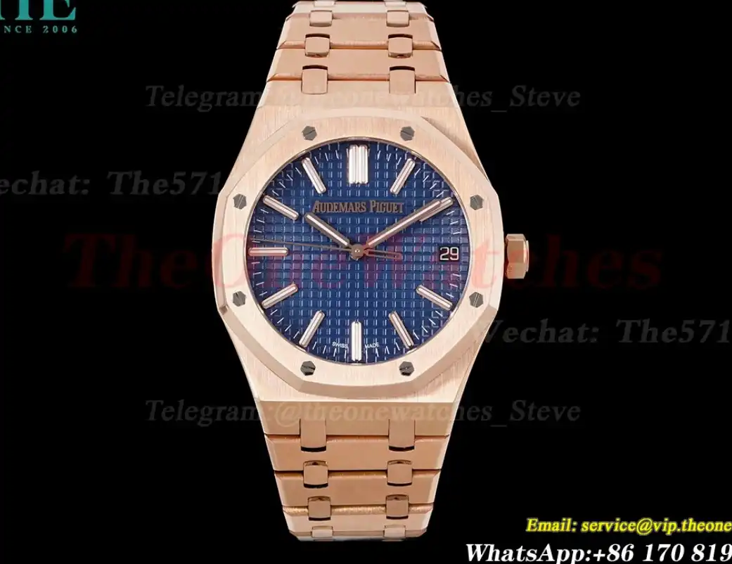 Royal Oak 41mm 15510 RG RG Blue Stk APSF A4302 Super Clone