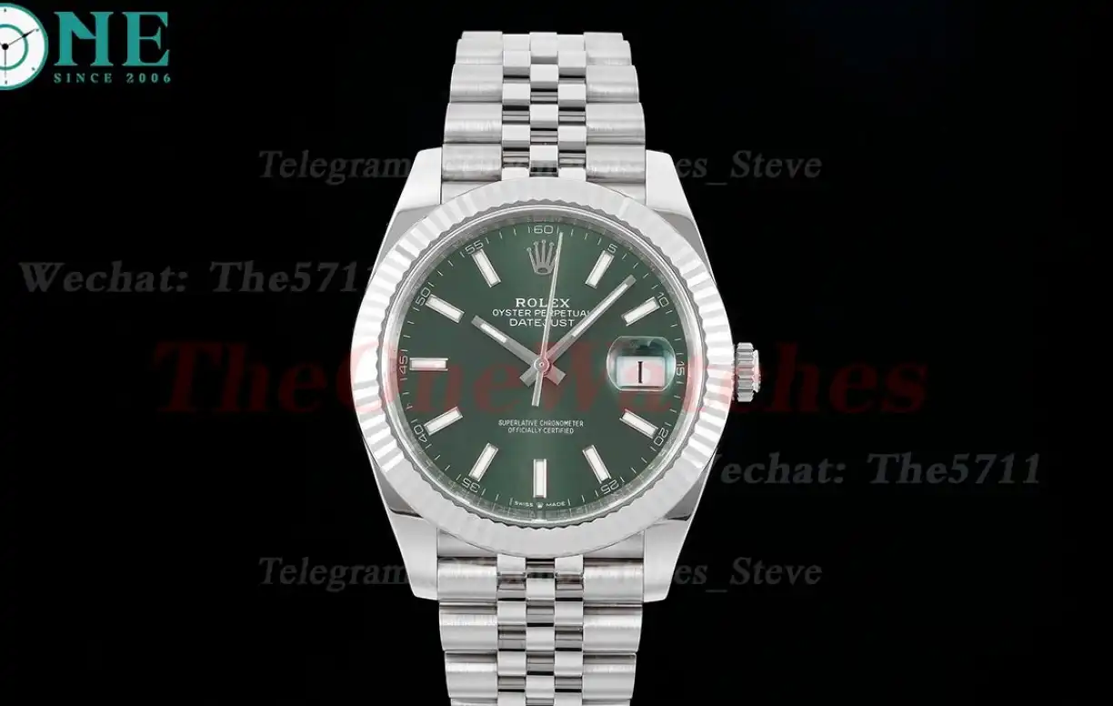 Datejust 126334 41mm Jub SS SS Green Stk Clean SH3235