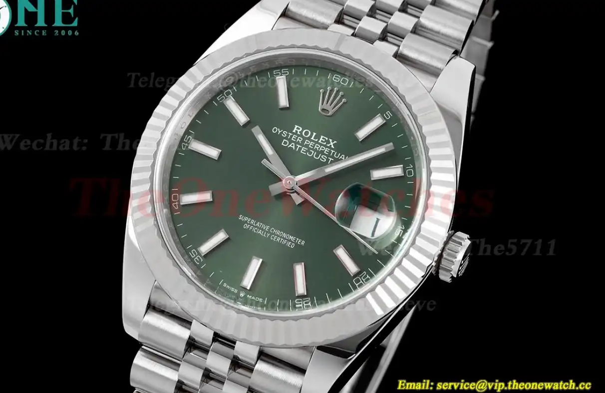 Datejust 126334 41mm Jub SS SS Green Stk Clean SH3235