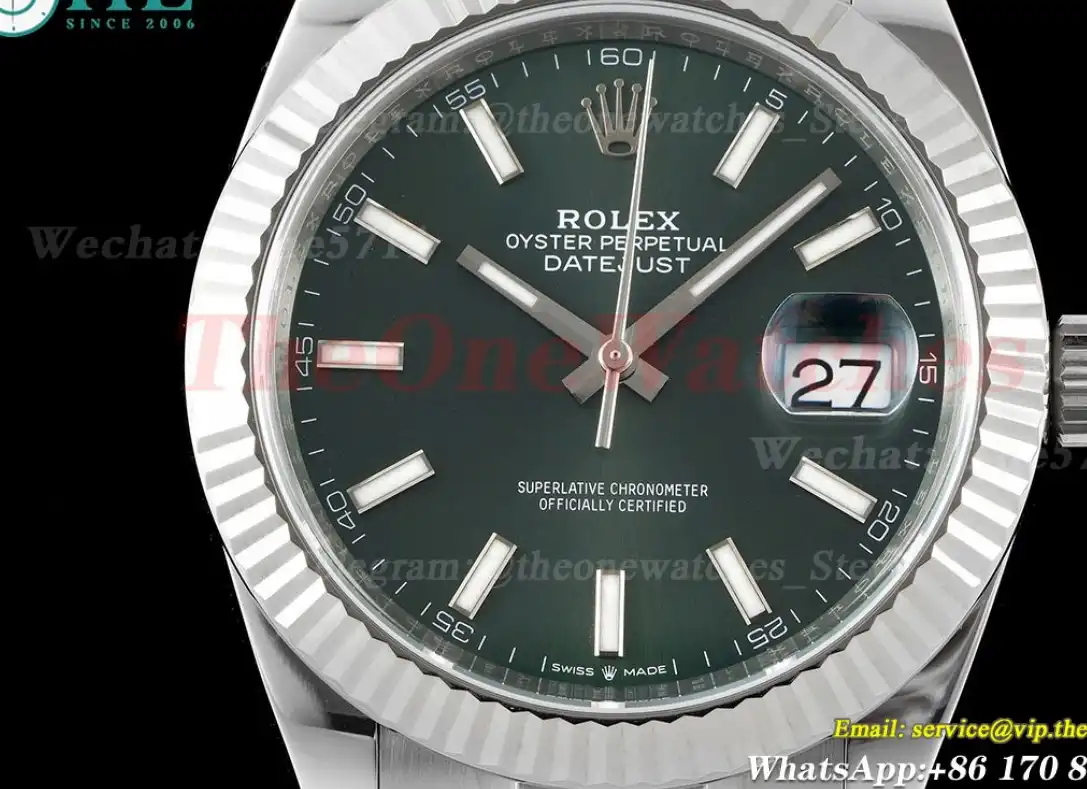 Datejust 126334 41mm Oys SS SS Green Stk Clean SH3235