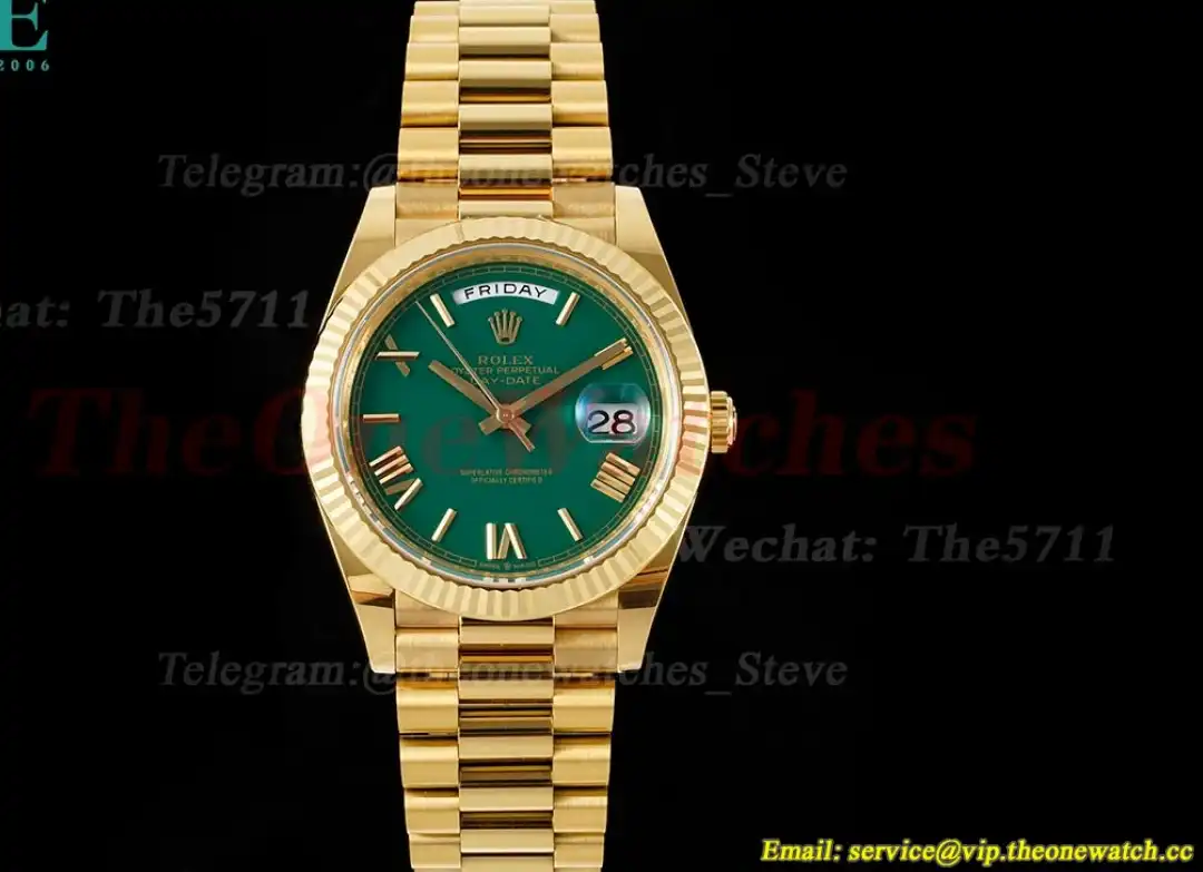 DayDate 228238 40mm YG YG Green Dial THBF SH3255(Tungsten Heavy Version)