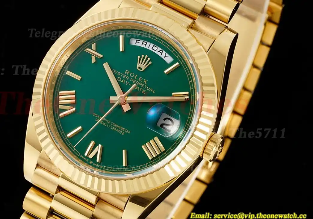 DayDate 228238 40mm YG YG Green Dial THBF SH3255(Tungsten Heavy Version)