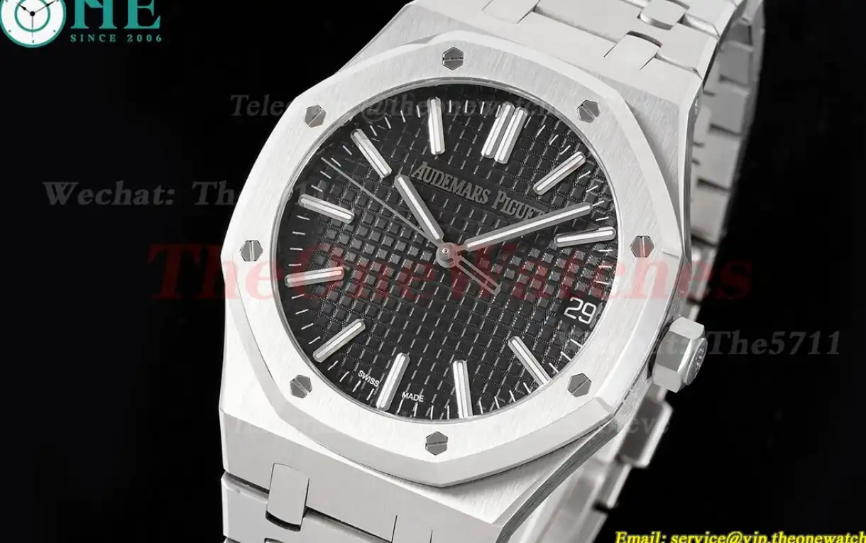 Royal Oak 41mm 15510 SS SS Black Stk APSF A4302 Super Clone