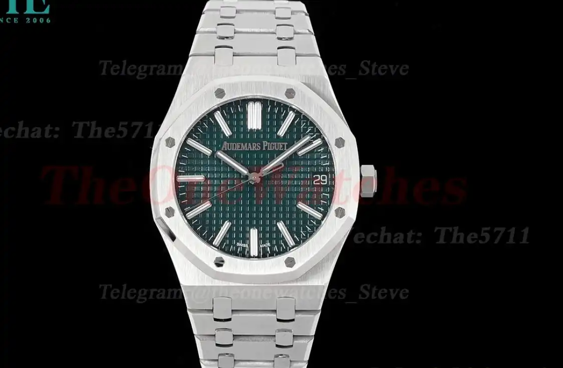 Royal Oak 41mm 15510 SS SS Green Stk APSF A4302 Super Clone