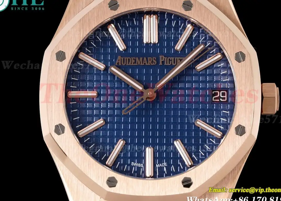 Royal Oak 41mm 15510 RG LE Blue Stk APSF A4302 Super Clone