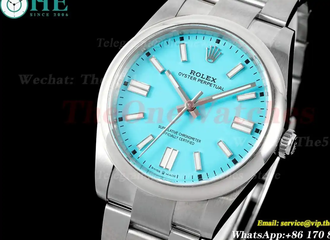 Oyster Perpetual 124300 41mm SS SS Tiffany Blue Dial Clean VR3230