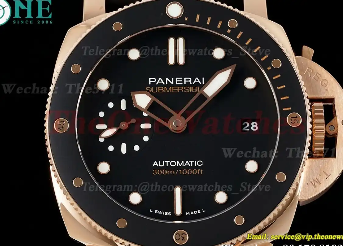 Submersible PAM2164 42mm RG RU Black Dial VSF P900