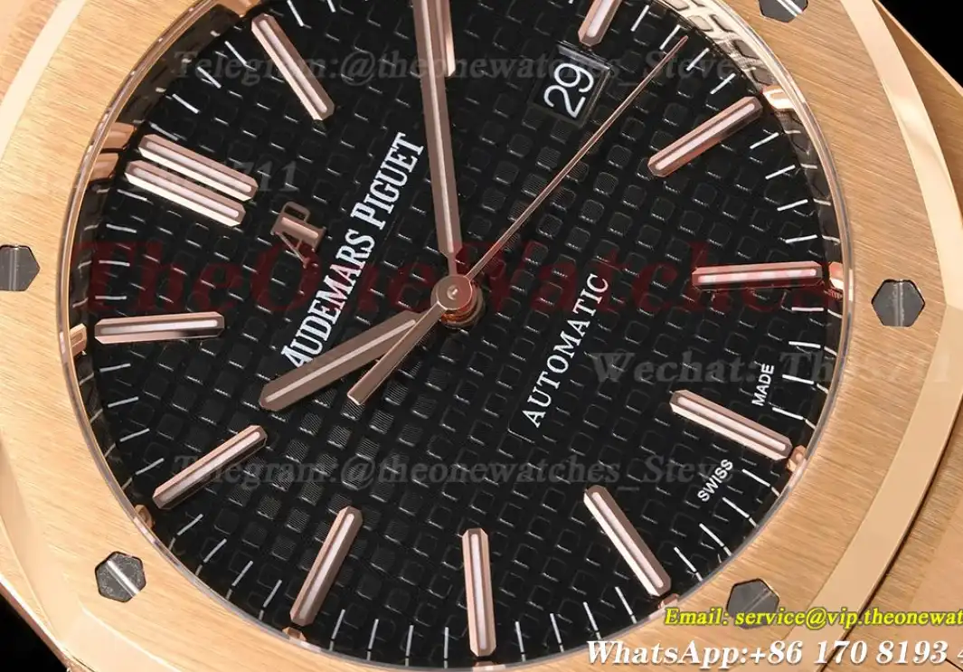 Royal Oak 15400 RG RG Black Stk APSF SA3120 Super Clone