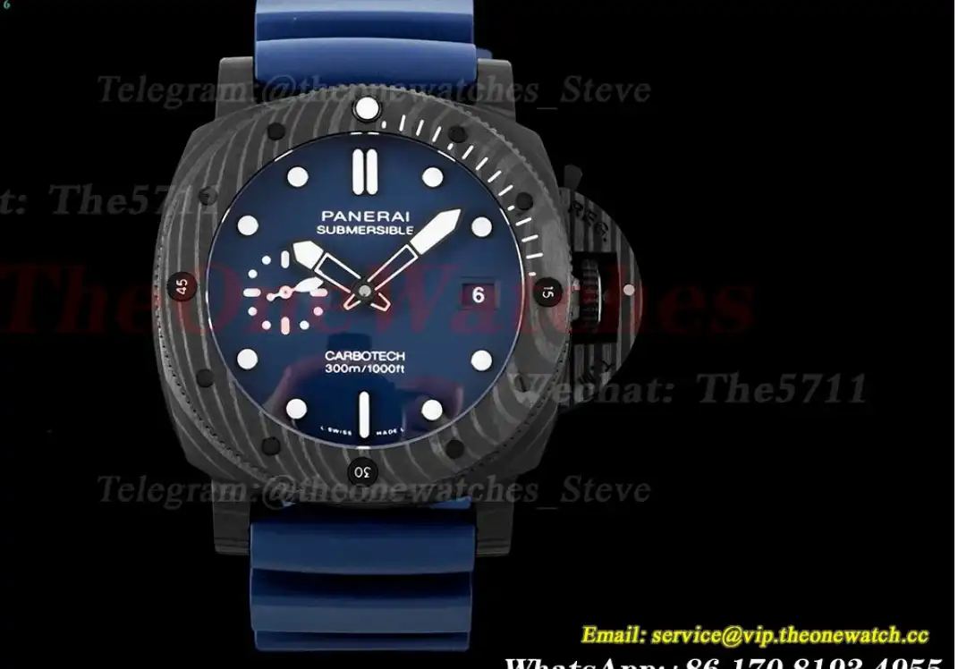 Submersible PAM1232 44mm Carbon RU Blue Dial VSF P900