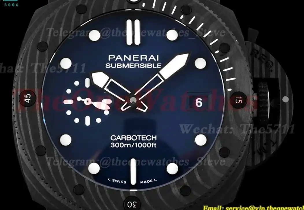 Submersible PAM1232 44mm Carbon RU Blue Dial VSF P900