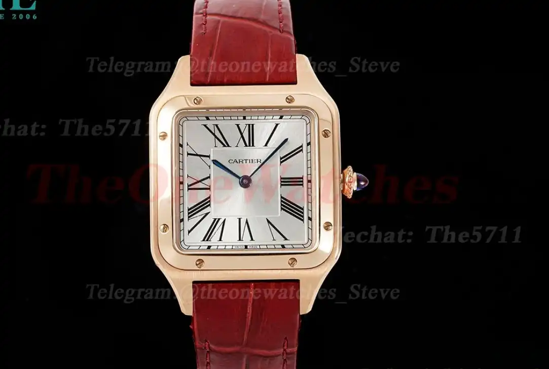 Santos Dumont Red RG LE Silver Dial AF Quartz