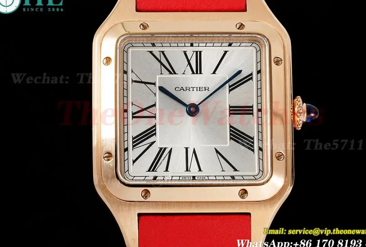 Santos Dumont O Red RG LE Silver Dial AF Quartz