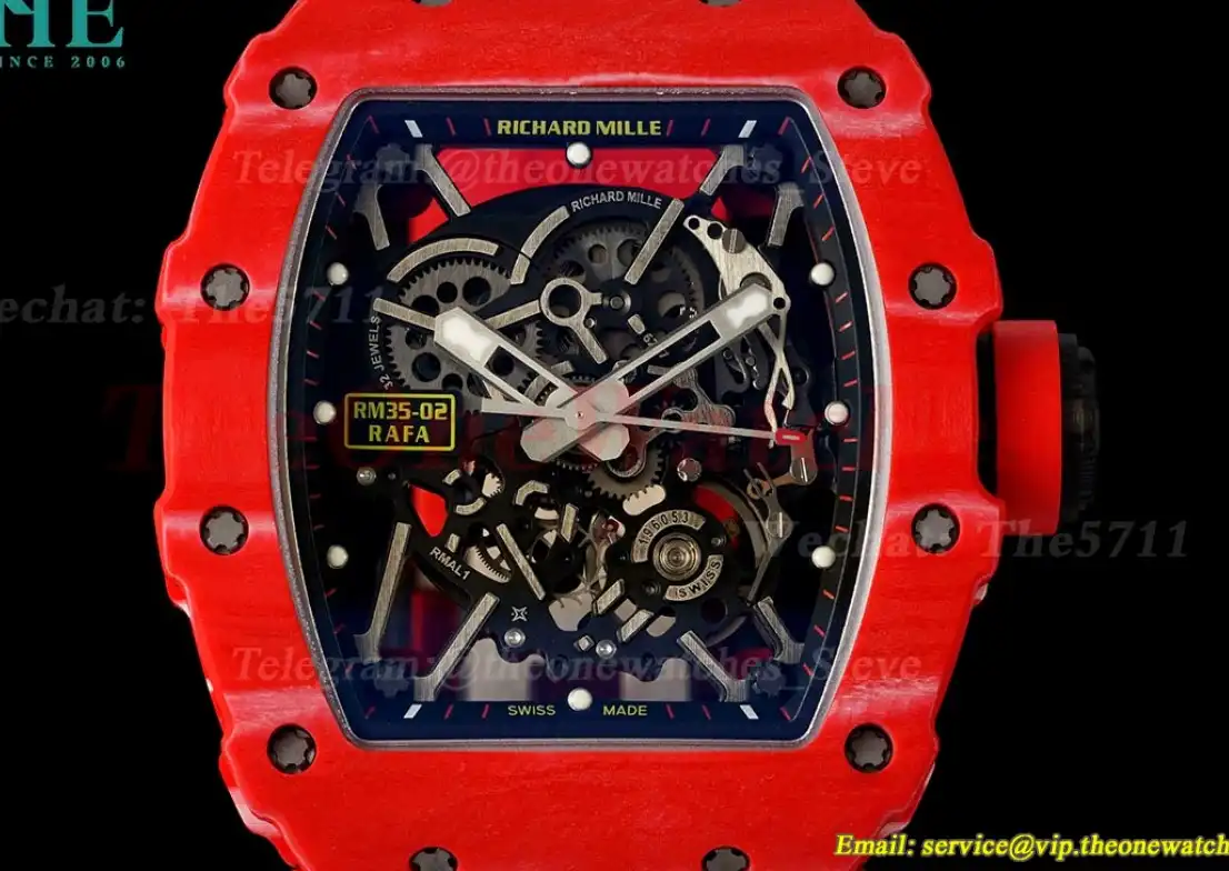 RM035-02 NTPT RU Red Case on Red Rubber Strap ZF V6 RMAL1