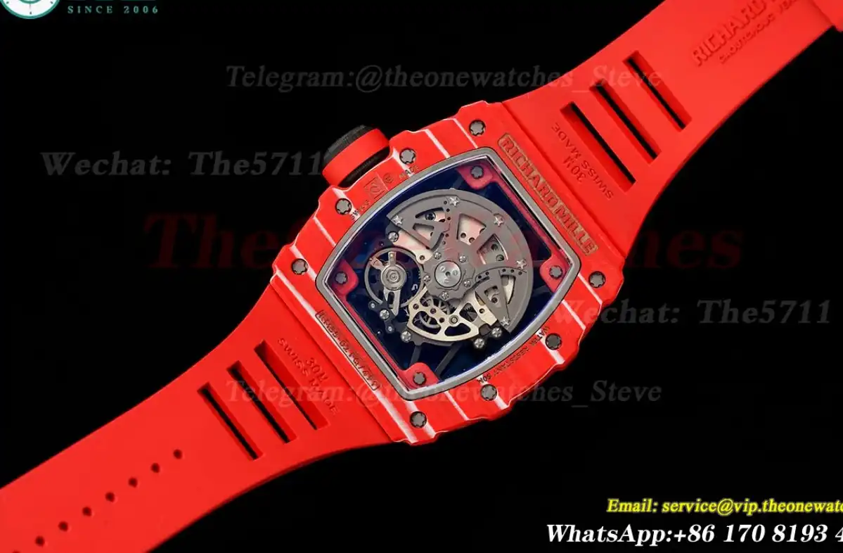 RM035-02 NTPT RU Red Case on Red Rubber Strap ZF V6 RMAL1