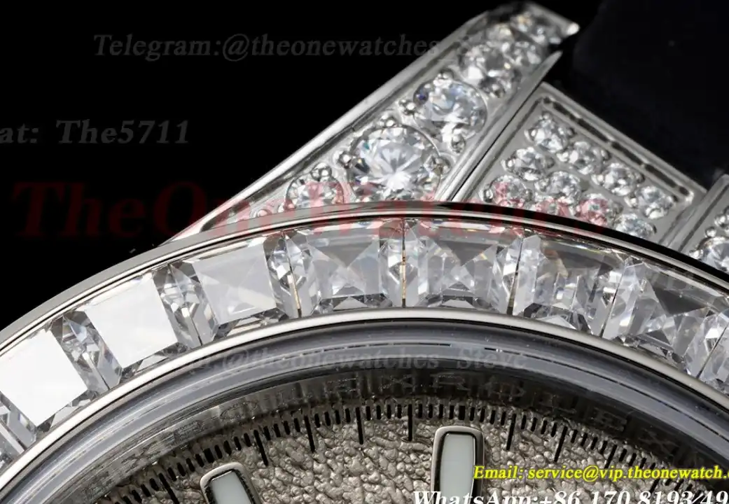 Daytona 40mm Full Diamonds Grey Dial JVSF A7750