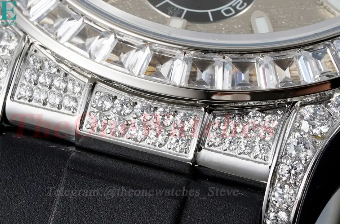 Daytona 40mm Full Diamonds Grey Dial JVSF A7750