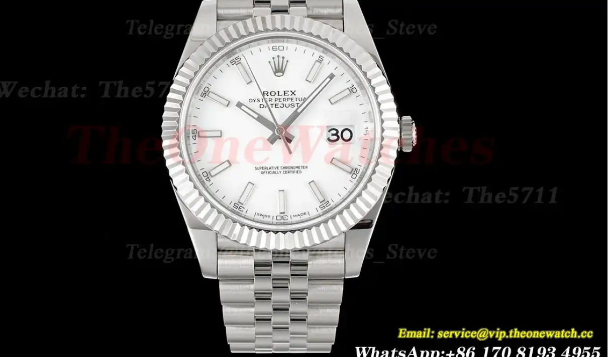 Datejust 126334 41MM White Stk 904L Jubilee Bracelet ZF A2824