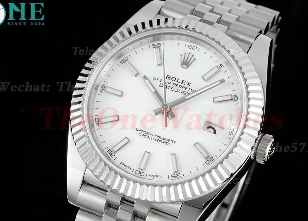 Datejust 126334 41MM White Stk 904L Jubilee Bracelet ZF A2824