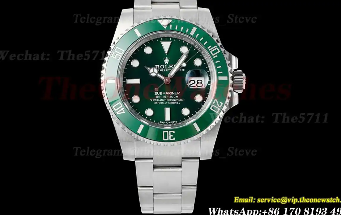 Submariner 116610LV Hulk 40mm SS SS Green Dial ARF VS3135