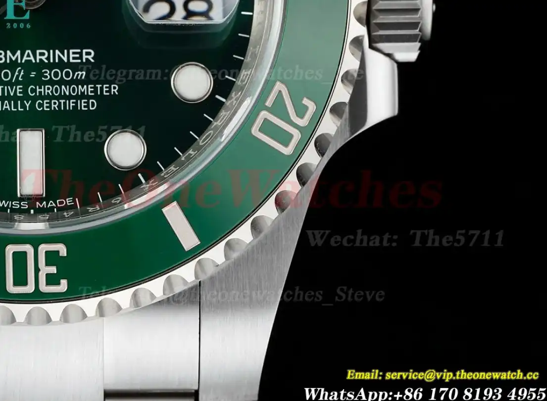 Submariner 116610LV Hulk 40mm SS SS Green Dial ARF VS3135