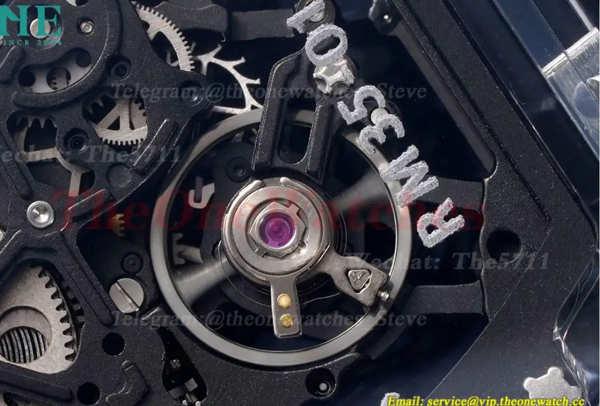 RM35-01 Transparent Skeleton dail with Black Rubber strap RMF Clone RMUL2