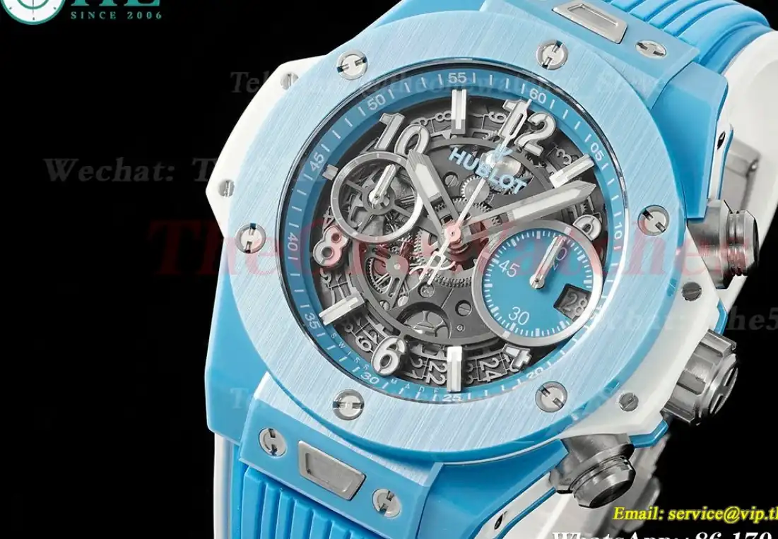 Big Bang Unico 42mm Sky Blue Ceramic RU Skeleton Dial BBF A1280