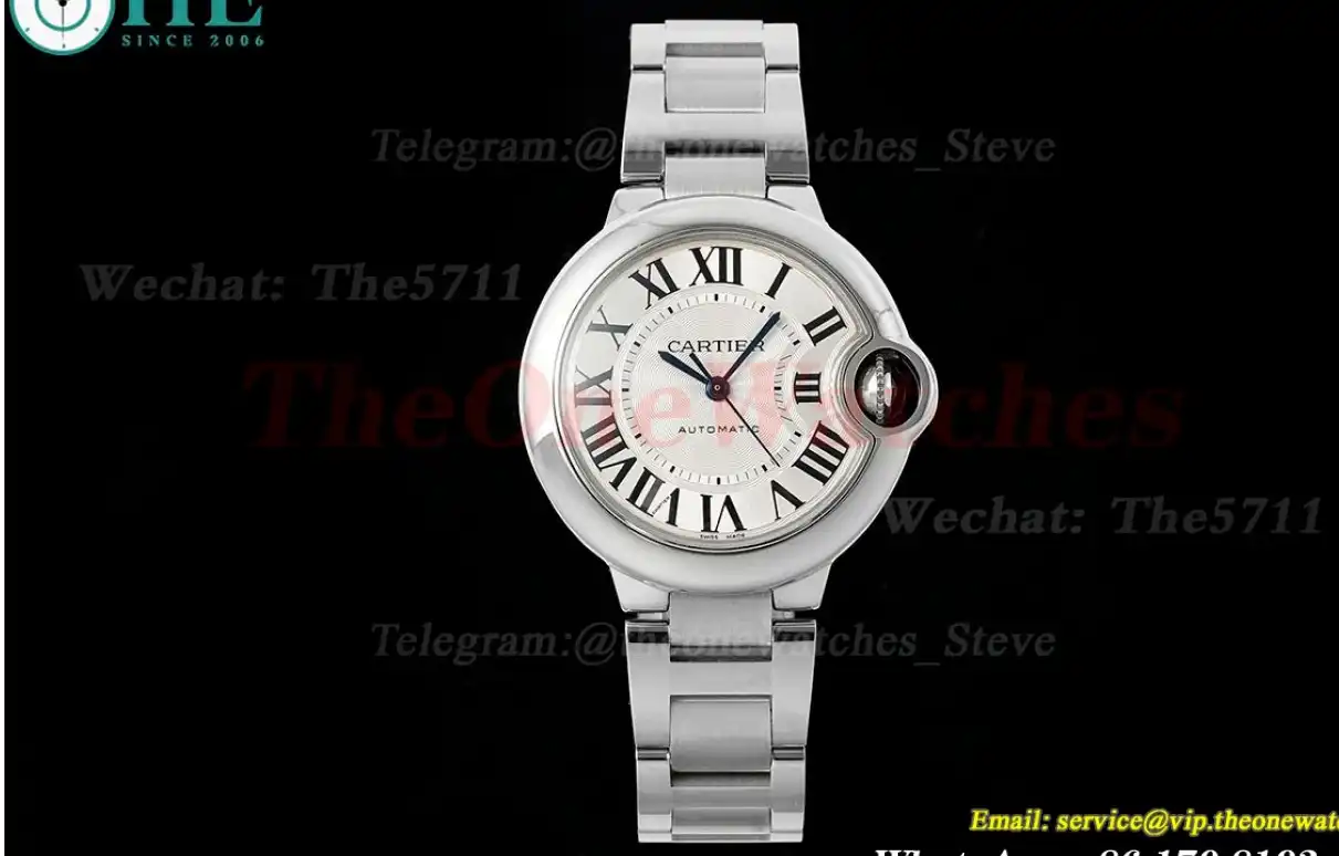 Ballon Bleu De Cartier 33mm SS SS White Dial V6F A076