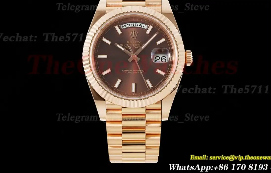 DayDate 228235 40mm Pres RG RG Brown Stk ARF VR3255