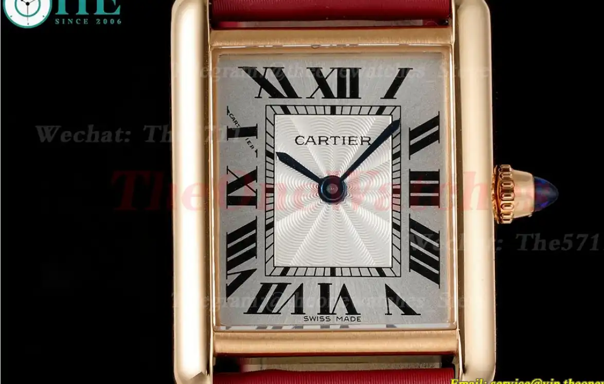 Cartier - Tank Louis 22mm RG SA Silver Dial AF Quartz