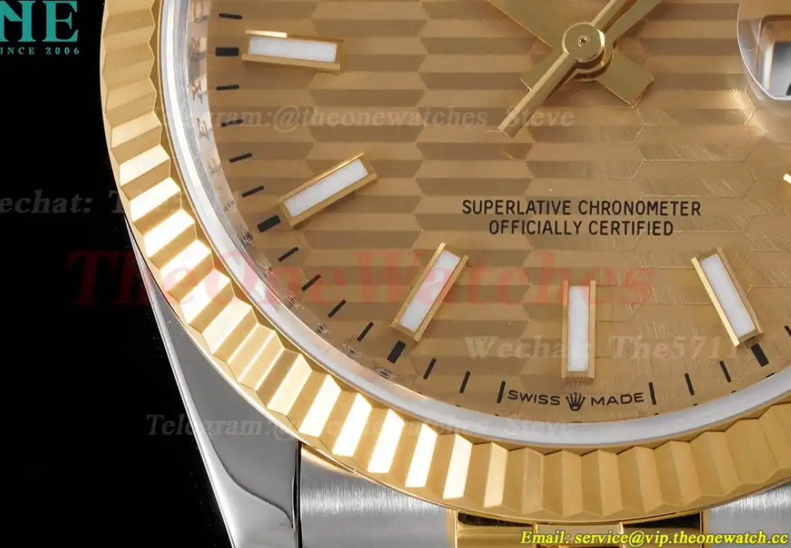 Datejust 126233 36mm Jub YG SS Textured Gold Stk VSF VS3235