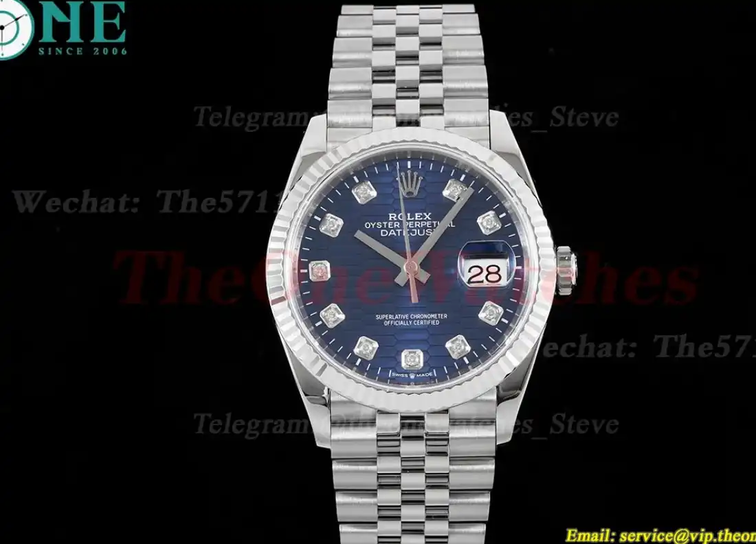 Datejust 126234 36mm Jub SS SS Blue Textured Dial VSF VS3235