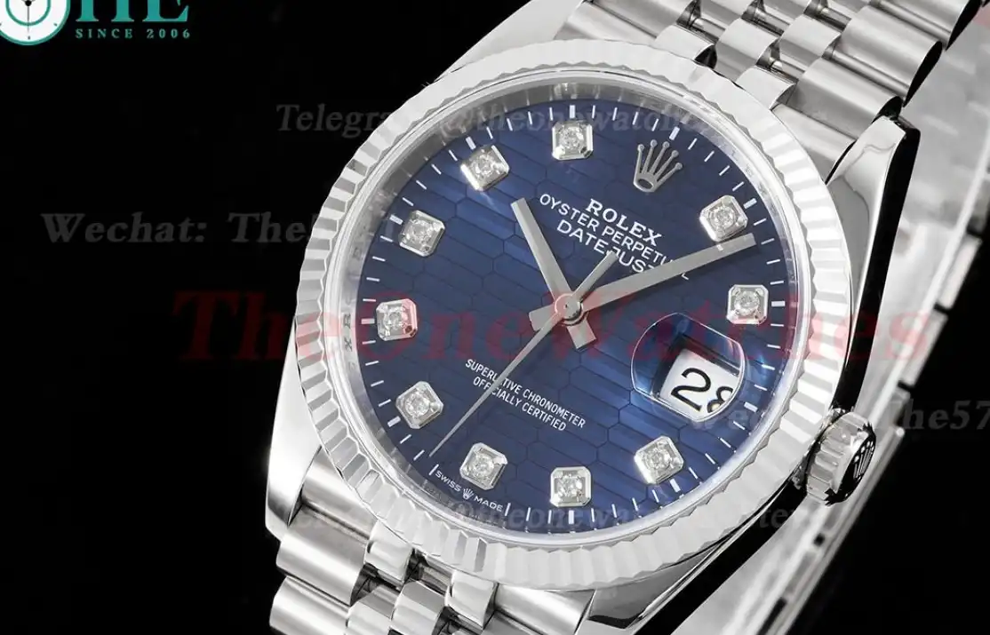 Datejust 126234 36mm Jub SS SS Blue Textured Dial VSF VS3235