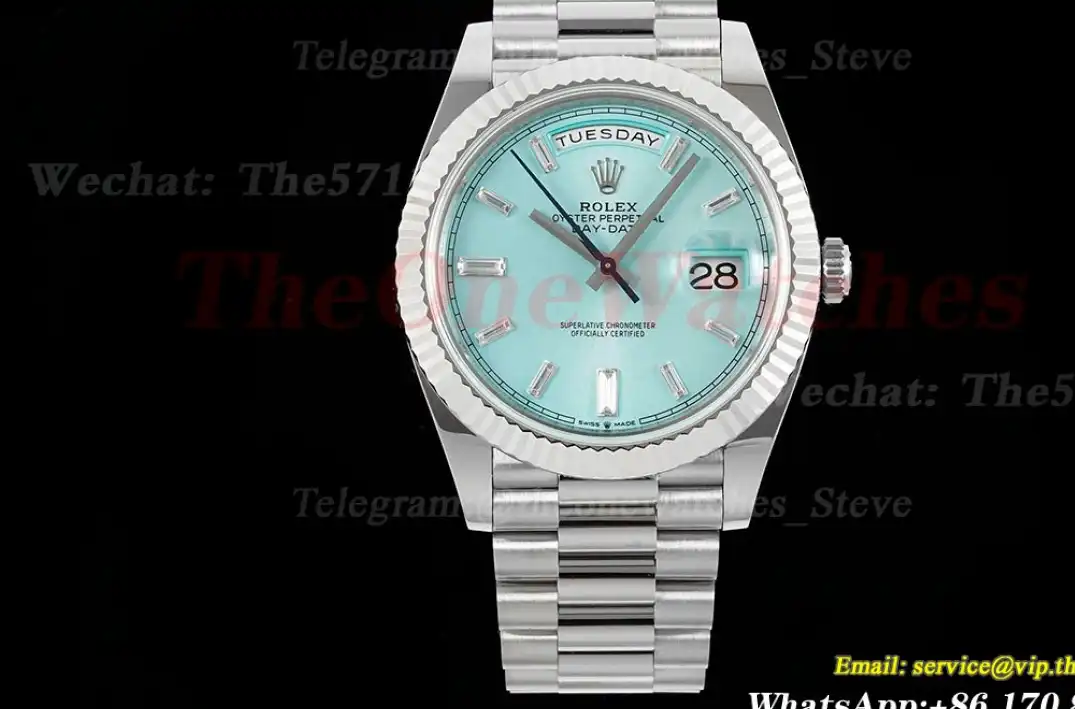 DayDate 228236 40mm Pres SS SS Ice Blue Dia ARF VR3255