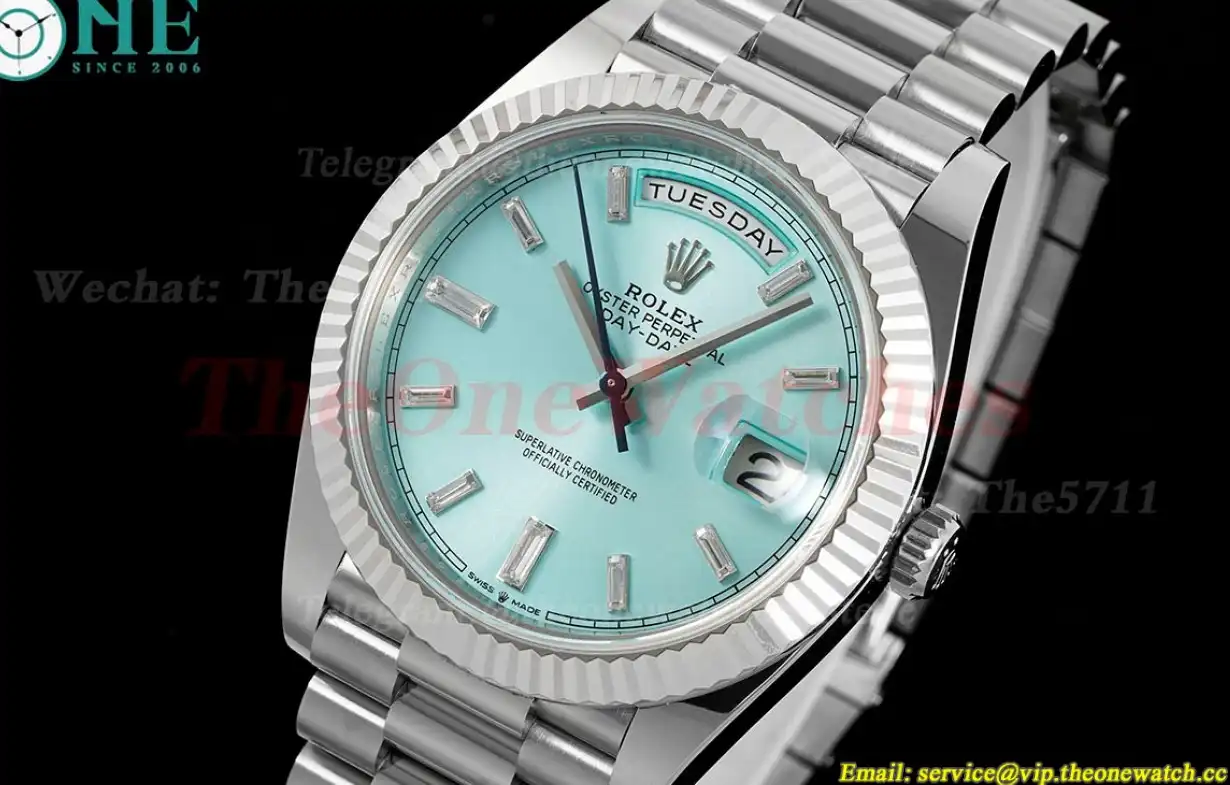 DayDate 228236 40mm Pres SS SS Ice Blue Dia ARF VR3255