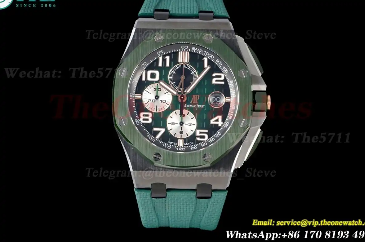 Royal Oak Offshore 2020 44mm Ceramic RU Green Dial RSF A3126