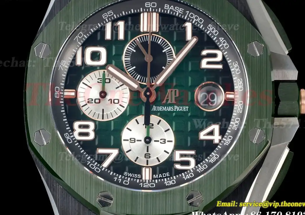 Royal Oak Offshore 2020 44mm Ceramic RU Green Dial RSF A3126